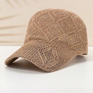 Stylish Tan Woven Cap